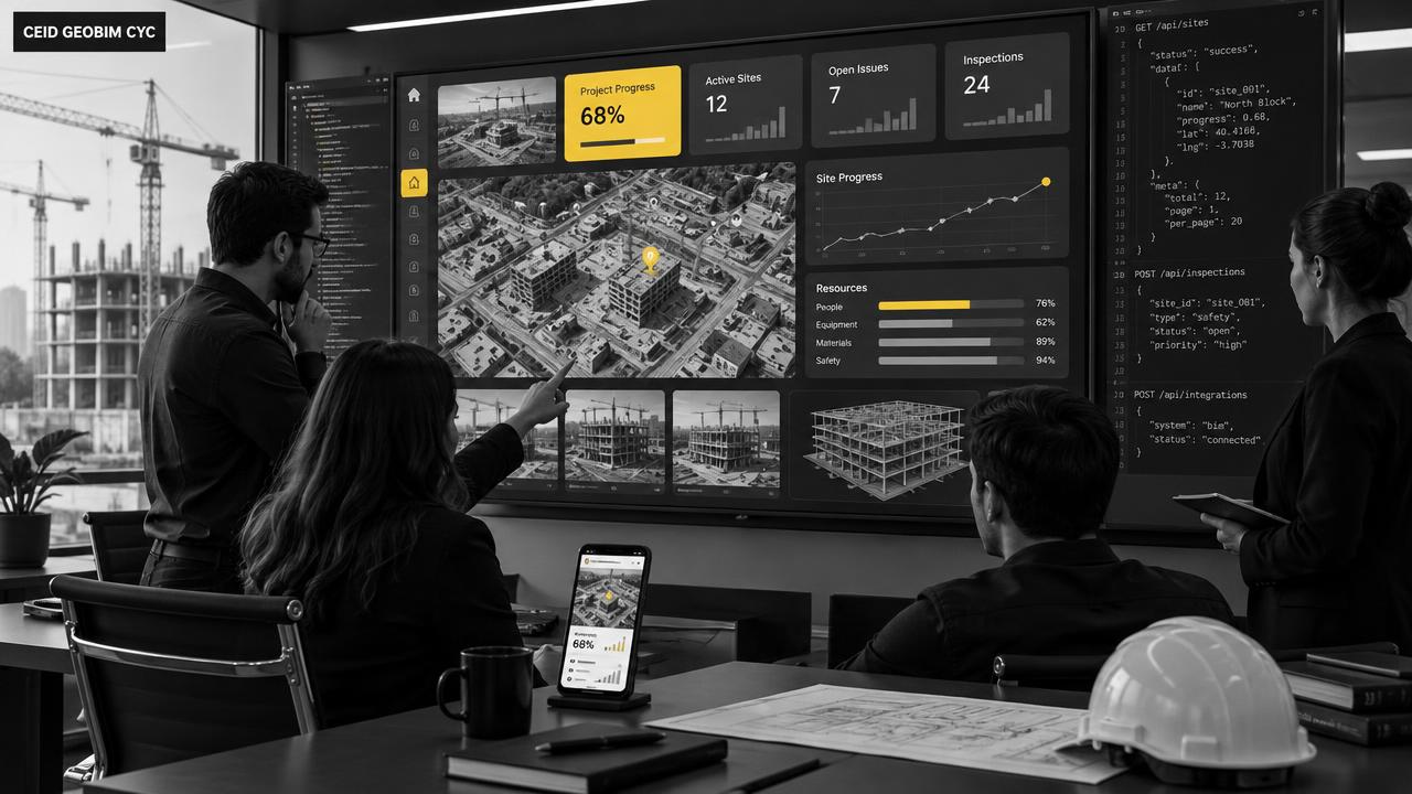 Tablero de supervisión de obras en plataforma web y su aplicación móvil, imagen referencial